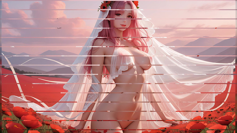 LustRender: Lustrender poppy veil slayt gösterisi - sheer enchanted editoryal glow