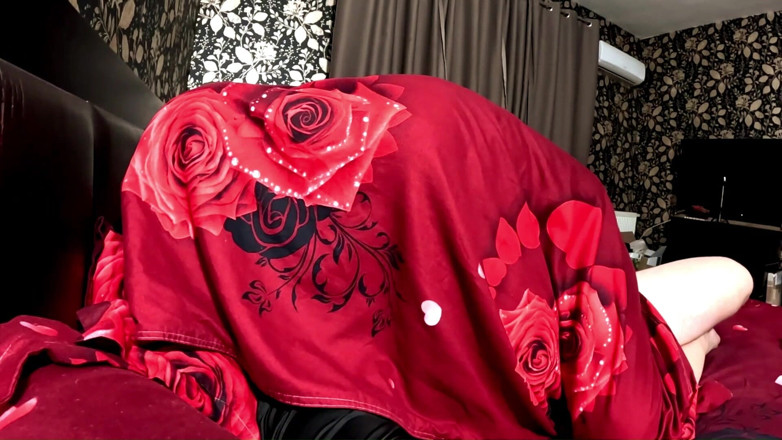 MilfyCalla: Dark Staircase Seduction. Shiny Long Jacket, Under Sheet Sex and...