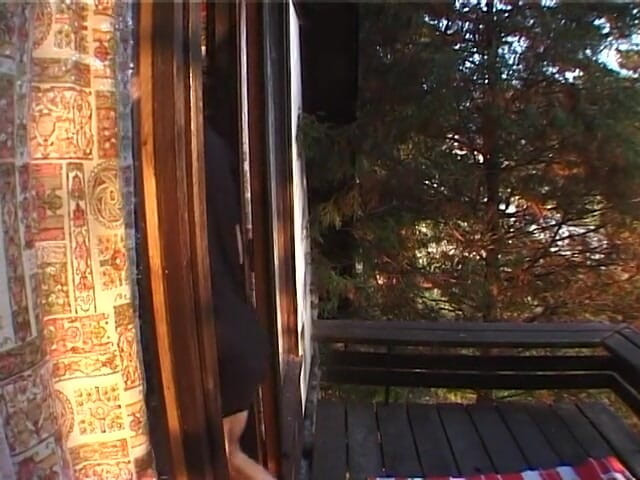 Lucky Cooch: Sexy brunette blows guys cock outdoors and gets plowed indoors