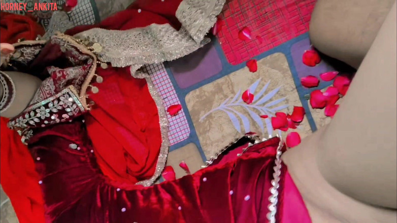 Horney_Ankita: Дезі перша ніч романтичного грубого сексу, красива індійська сільська дружина, туга пизда, хінді секс
