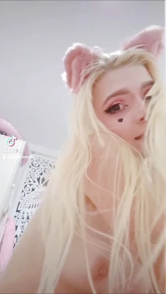 Catgirl posa em tik tok 18+