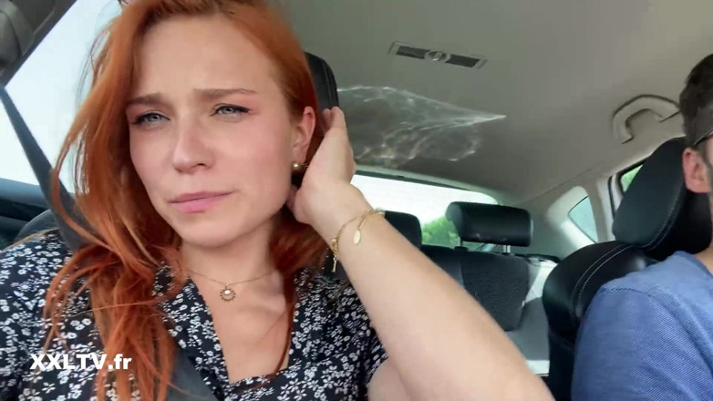 XXLTVFR: Clemence Audiard Masturbates in the Car
