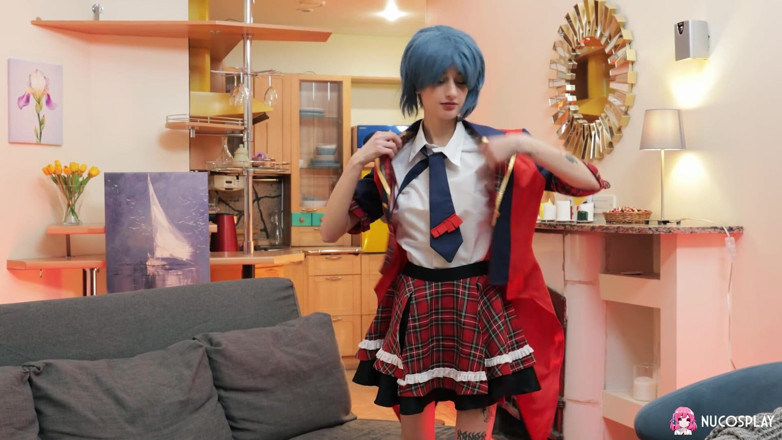 Nu Cosplay: Blue Haired Girly Sasha Paige Loves Fucking Her Tight Little...