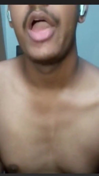 Indian Guy Jerks His Black Cock Wearing His Stepmom's Panty