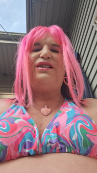 Sitting Outside Sunbathing and Teasing Men!