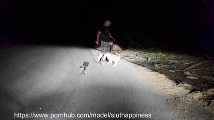 Toilet Mommy: Totally naked slut on public road obedient whore humiliated