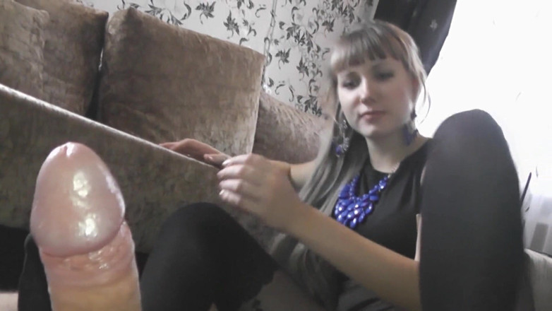Angel The Dreamgirl: Footjob in thick black tights full