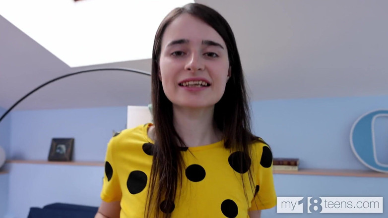 My 18 Teens: My18teens - Skinny Girl Plays with Her Hairy Pussy