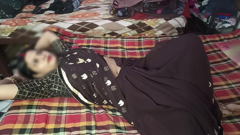 Pyaripooja: Young Beautiful Bhabhi in Black Saree Calls Her Neighbor Brother-in-law...