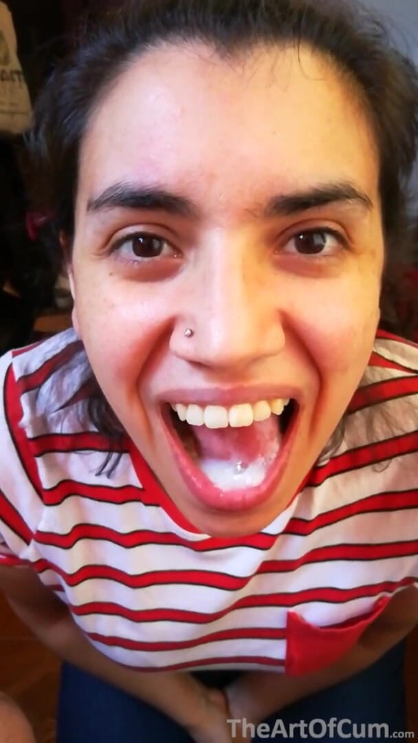 TheArtOfCum: 急ごしらえ！POV着衣フェラチオ、ザーメンプレイ&amp;ツバメ!