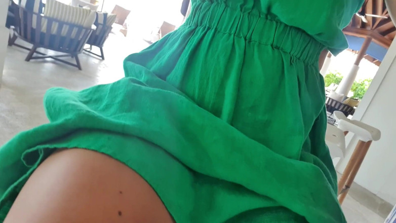TheloveStory: Extreme girl without panties in restaurant