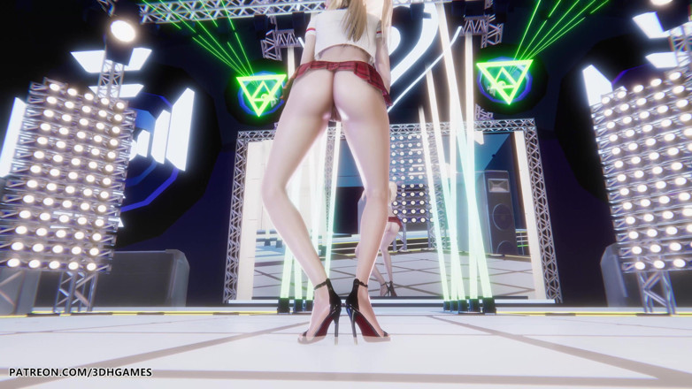 3D-Hentai Games: I Ren - Butt - Ahri Sexy Striptease