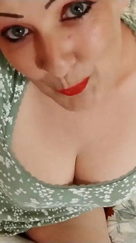 Espreitando meu vestido, decote, mostra grandes mamas