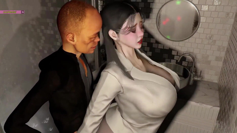 Soiyu Hentai: Esposa infiel fode o velho cliente do pau grande (p1) - 3D Animation...