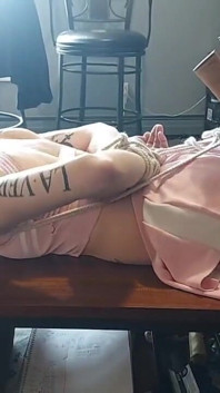 Hogtied Tranny with No Escape