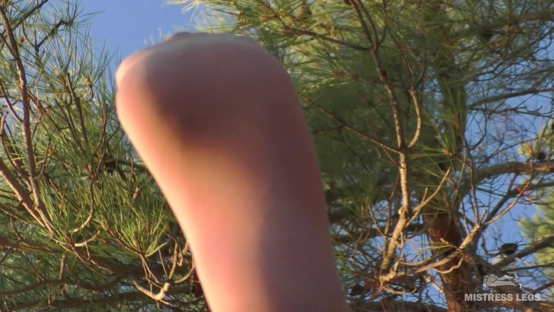 Mistress Legs: Pantyhose feet worship on the seashore