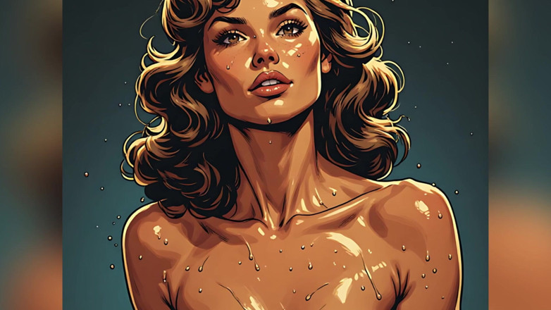 AI Porn: Retro-style, nackte frauen-kunst