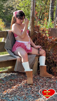 Sexy Gingham Girl Gets Pounded and Gets a Creampie Outdoors on the Farm Part 1