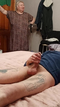 My Mother-in-law Interrupted My Hand Job, Gave Me a Deep Blowjob and Swallowed My Cum