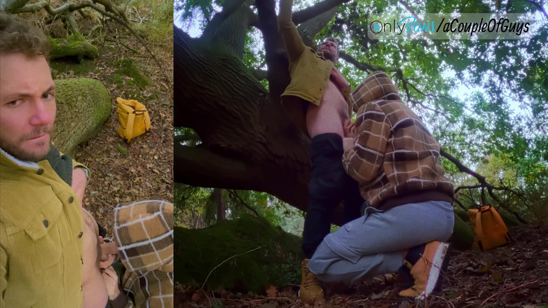 ACoupleOfGuys: Conseguir mi polla chupada en el bosque