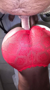 Lingerie Fuck with My Ebony Amateur Slut Creampied