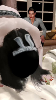 Pengantin Jepun bertetek besar 3D curang dengan besar