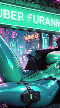 Blonde Knight Lounge svůdně, zatímco její stříbrovlasý partner klečí, aby sloužil