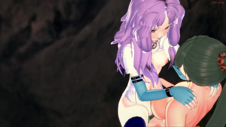 Hentai Smash: Florina has lesbian sex with Lyn, rides her strapon. Fire...