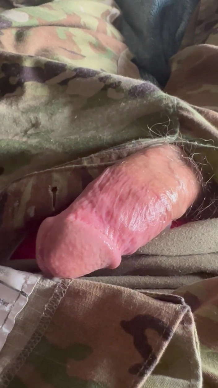 Gay Soldier Stuff: Army Specialist Jerks off in His Uniform Wearing a Jock...
