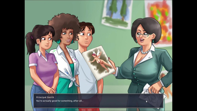 LewdArcade: Summertime Saga Miss Ross Animation Collection [part 33] Nude Sex Game Play [18+]...