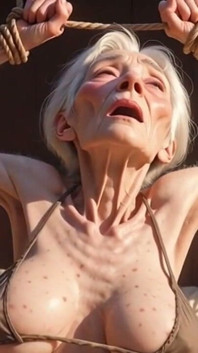 Old Granny Rope Bondage - Tight Pussy Needs to Be Filled