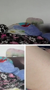 Amateur Wife Fingers in Pussy Orgasm. Latina Hairy Pussy Masturbates with Moans