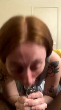 Deepthroating Him Sloppy Head Lots of Bubbles