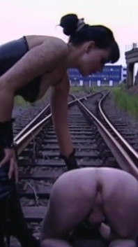 Dominating big boobs licking, whipping