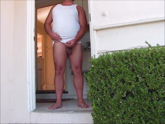 The porky pervert: Дрочку по бічних дверях і камшот