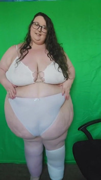 SSBBW Goddess White Panty Try on