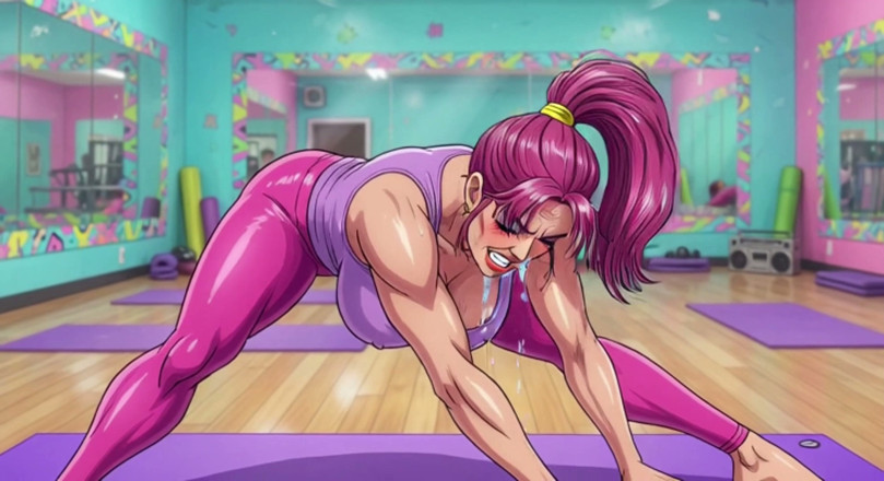 AI Porn: Sweaty Stretching Animations
