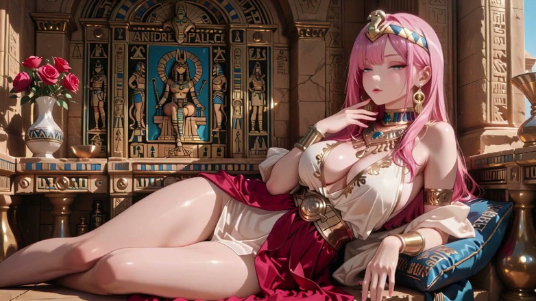 Tay Swift X: Inside the Golden Egyptian Temple, She Kneels in Her Red...