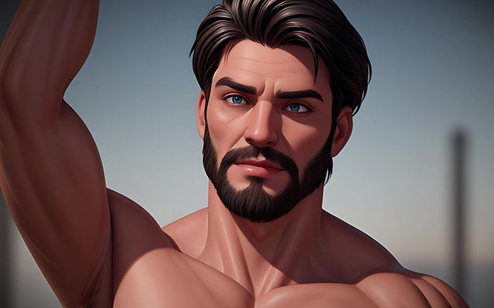 Erotic Man: Scruffy Hunks: diavoorstelling van scruffy 3D cgi-mannen