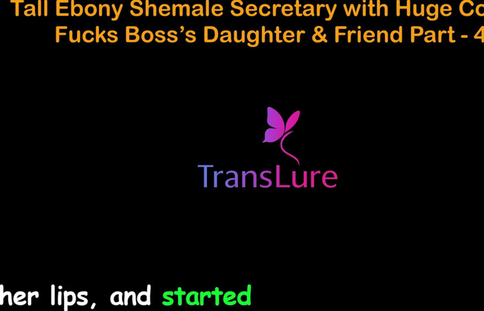 TransLure: English Audio Sex Story - Tall Ebony Shemale Secretary with Huge...