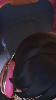 Overwatch D.va Bad Girl Academy - ruiny test, bierze kutasa mentora głęboko w dupie