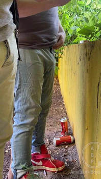 Guy Is Desperate to Pee and Tries to Hide From His Friend but Wets His Pants