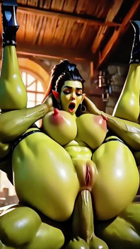 Gruesa orc femenina adora enorme polla orc - hardcore anal pound pmv (4k ai animado)