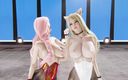 3D-Hentai Games: [MMD] Hyuna - Lip &amp;amp; hip ahri Seraphine 性感脱衣舞片英雄联盟 KDA 无码成人动漫