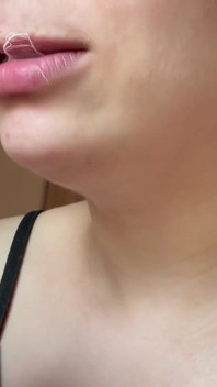 A Giantess Stepmom Traps Her Tiny Ex-husband in a Trap Made of Chewing Gum; She Chews, Blows Bubbles,