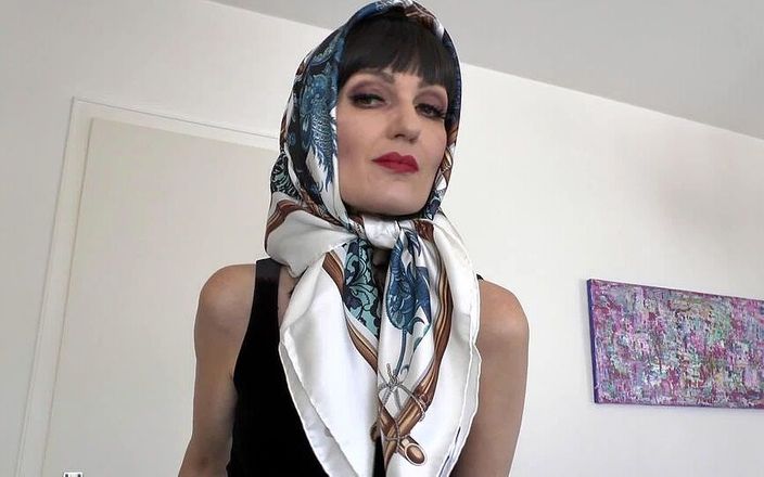 Lady Victoria Valente: Designer Silk Headscarf Fashion Show Clip