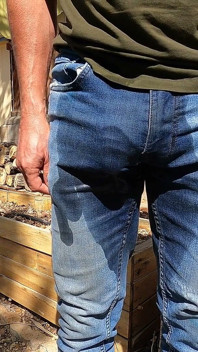 Wetting My Jeans and Teasing My Cock with Vibrators