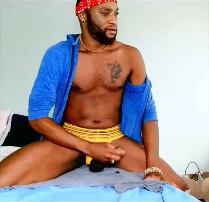 Kennie Jai: Hot Jerk off in Yellow Jock!