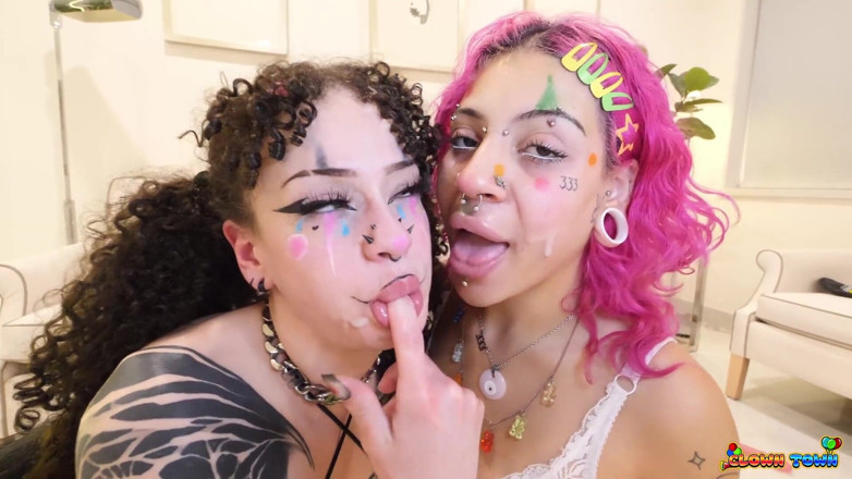 Nasty Sluts Studios: Clown Town Ep.2: Ass Eating, Squirting Cum Clown Sluts