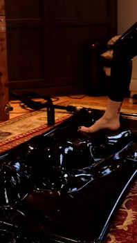 Lady Valeska - Rubbertoy in the vacbed part 1